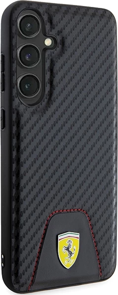 Mbështjellës Ferrari Carbon Stitched Bottom për Samsung Galaxy S24+, i zi