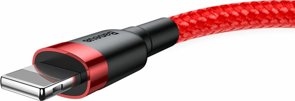 Kabllo USB-A në Lightning Baseus 058882 0.5 m 2.4A, e kuqe