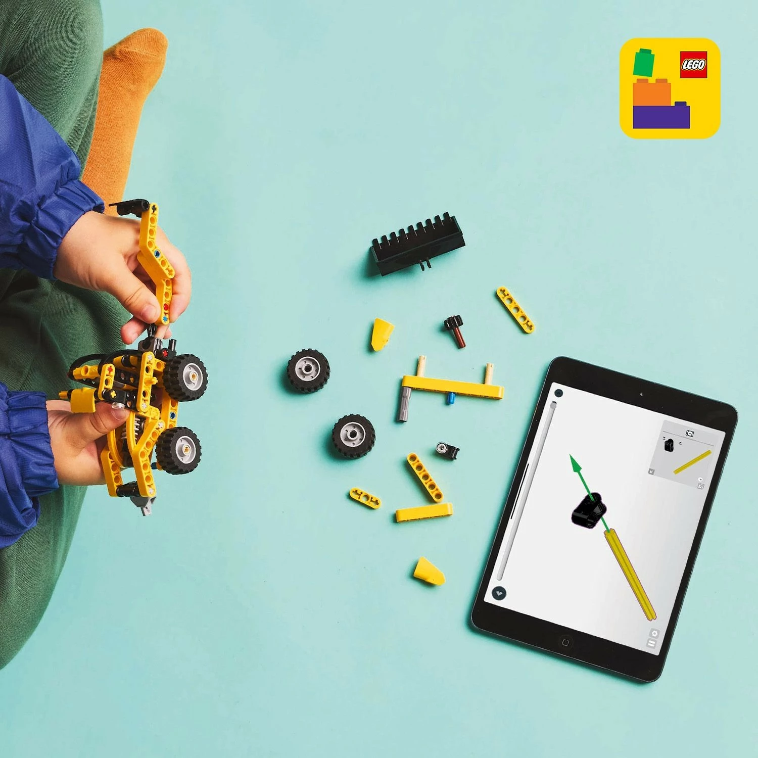 Set ndërtimi LEGO Technic 42197 Baggerlader, 104 pjesë, multikolor