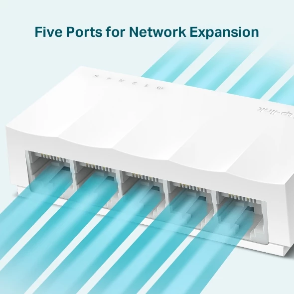 Switch rrjeti TP-LINK LS1005 5-port 10/100 Mbps, i bardhë