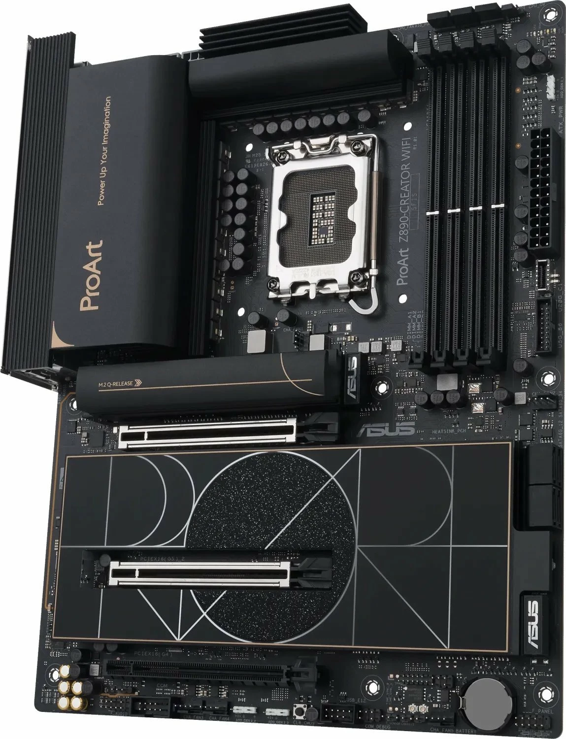 Pllakë amë Asus ProArt Z890-CREATOR WIFI, ATX, DDR5, WiFi 7, 2x LAN (10G + 2.5G), Thunderbolt 5, e zezë me aksente ari