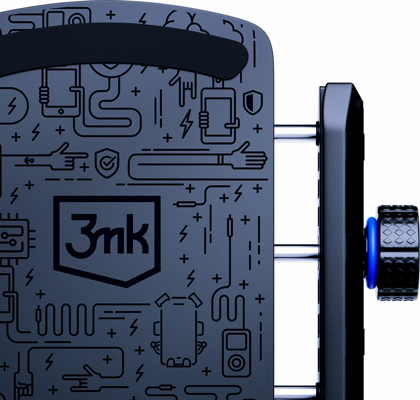 Mbajtës telefoni për biçikletë 3mk Steel Bike Holder, i zi