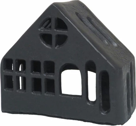 Dekor shtëpie, alumini i zi, 14x7x12 cm