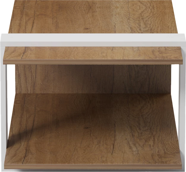 Tavolinë kafeje Masasi, ngjyrë natyrale-bardhë, 80x50x35cm