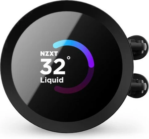Ftohës me ujë NZXT Kraken 280 LCD, RL-KN280-B1, për procesor, 2x14 cm, Ekran LCD, i zi