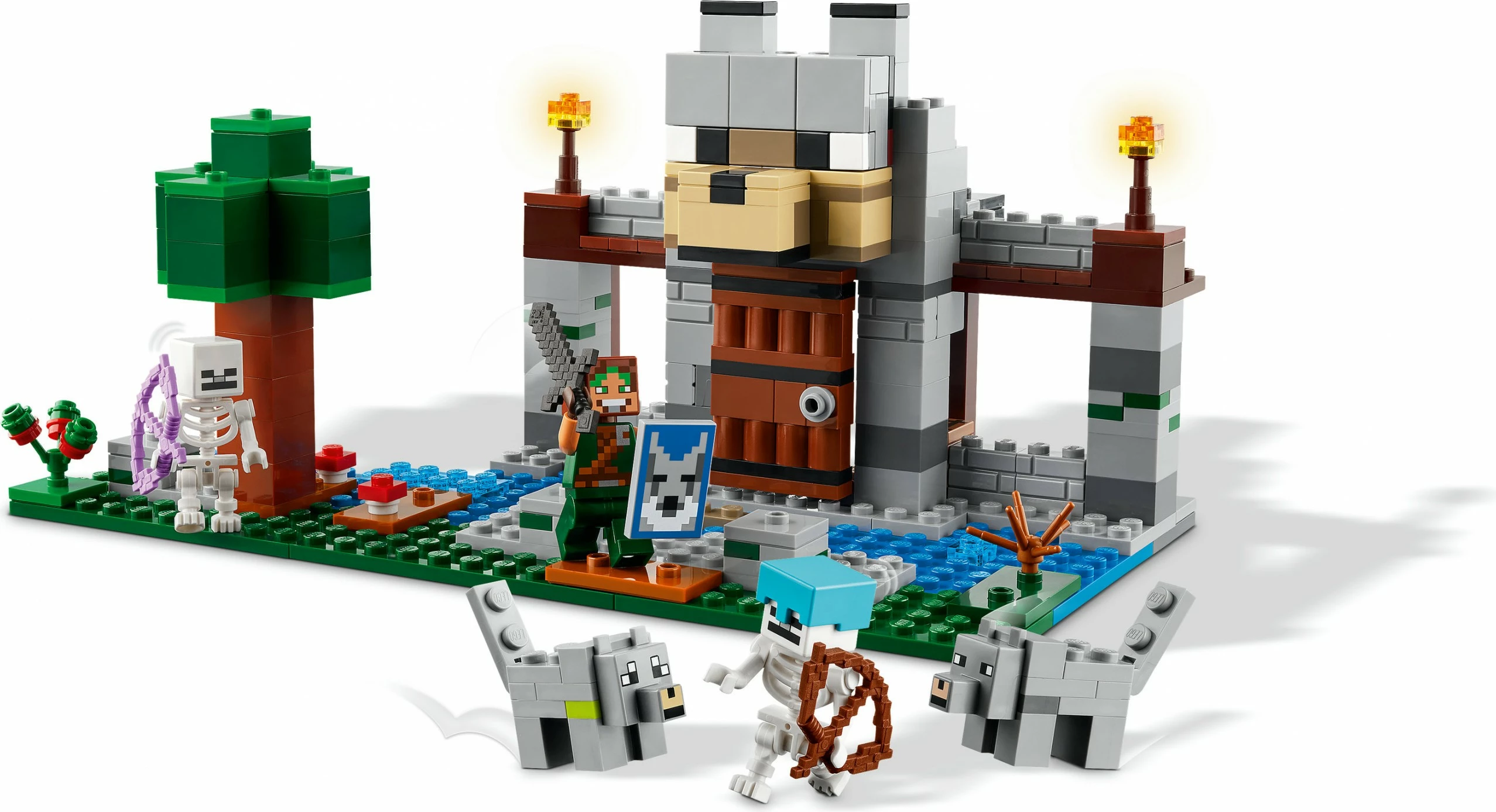 Set ndërtimi LEGO Minecraft 21261 Die Wolfsfestung, shumëngjyrësh
