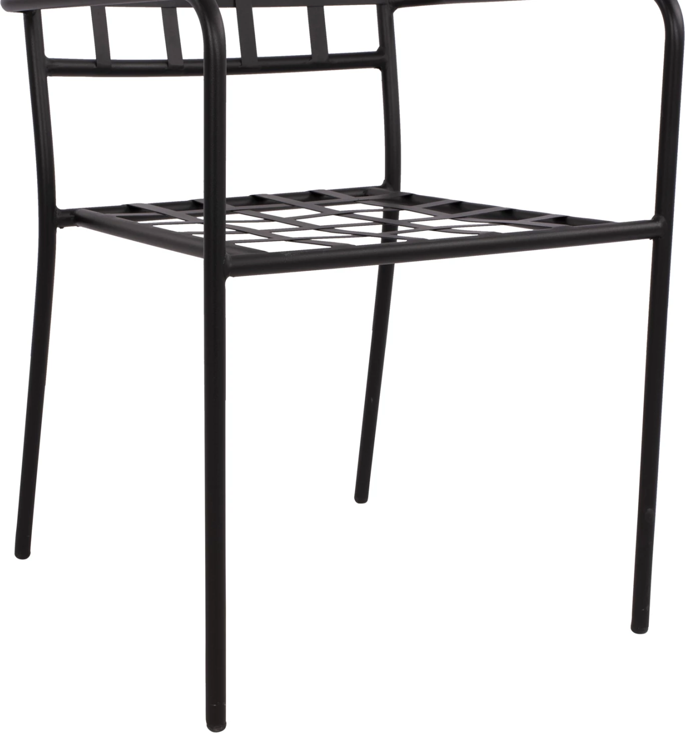 Karrige metalike me krahë, ngjyrë e zezë, FH5508, 46x58x88 cm