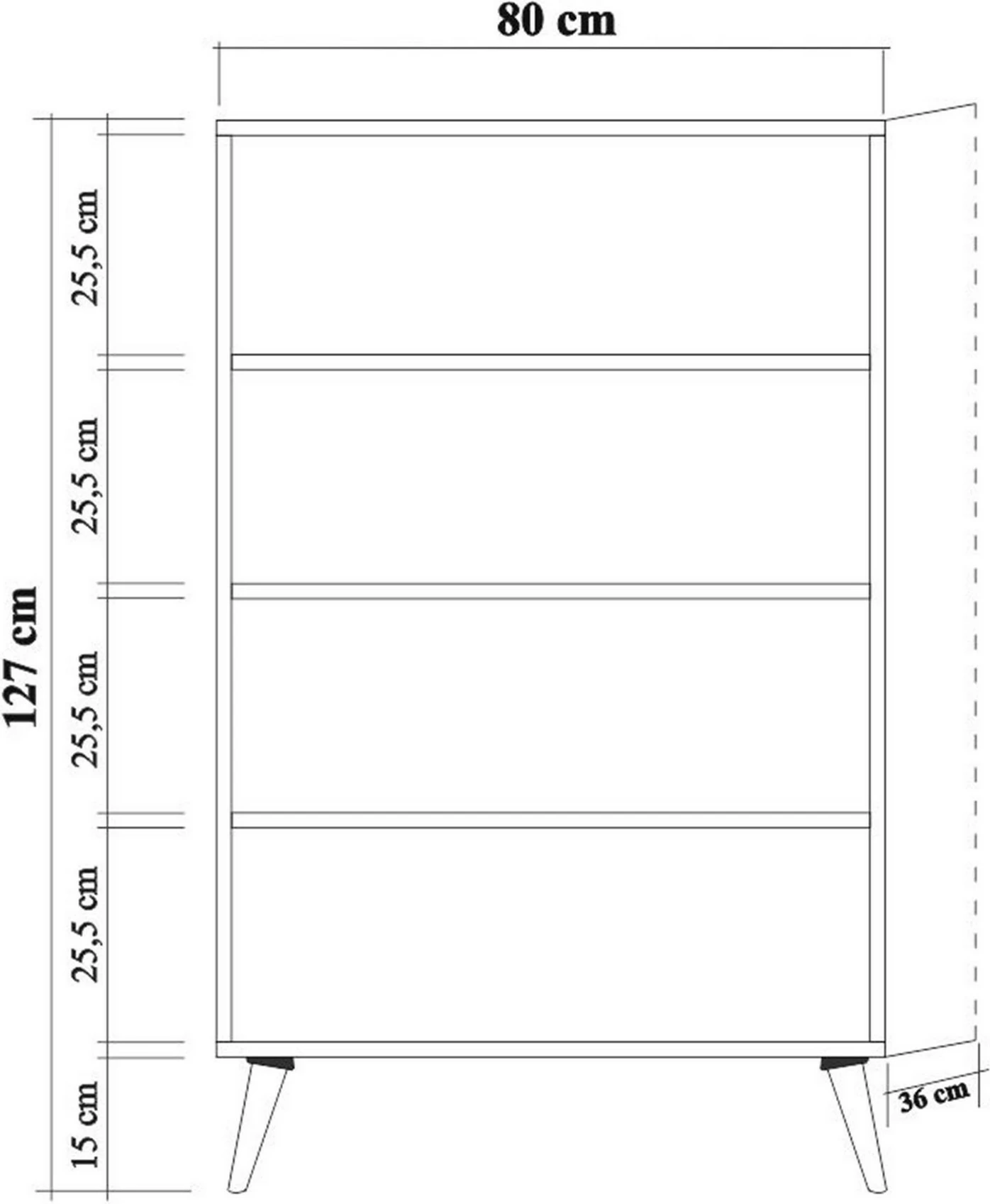Dollap multifunksional Hanah Home, Multibox - 123, ngjyrë lisi Sonoma