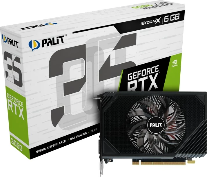 Kartelë grafike Palit GeForce RTX 3050 StormX, 6GB GDDR6, e zezë