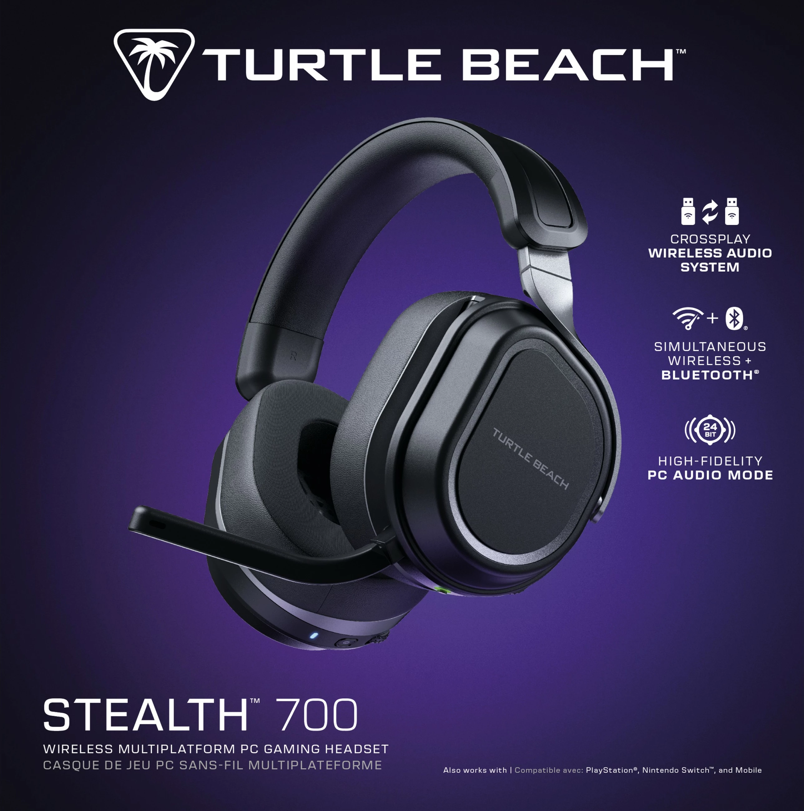 Kufje gaming Turtle Beach Stealth 700, me kabllo dhe Bluetooth, e zezë/gri