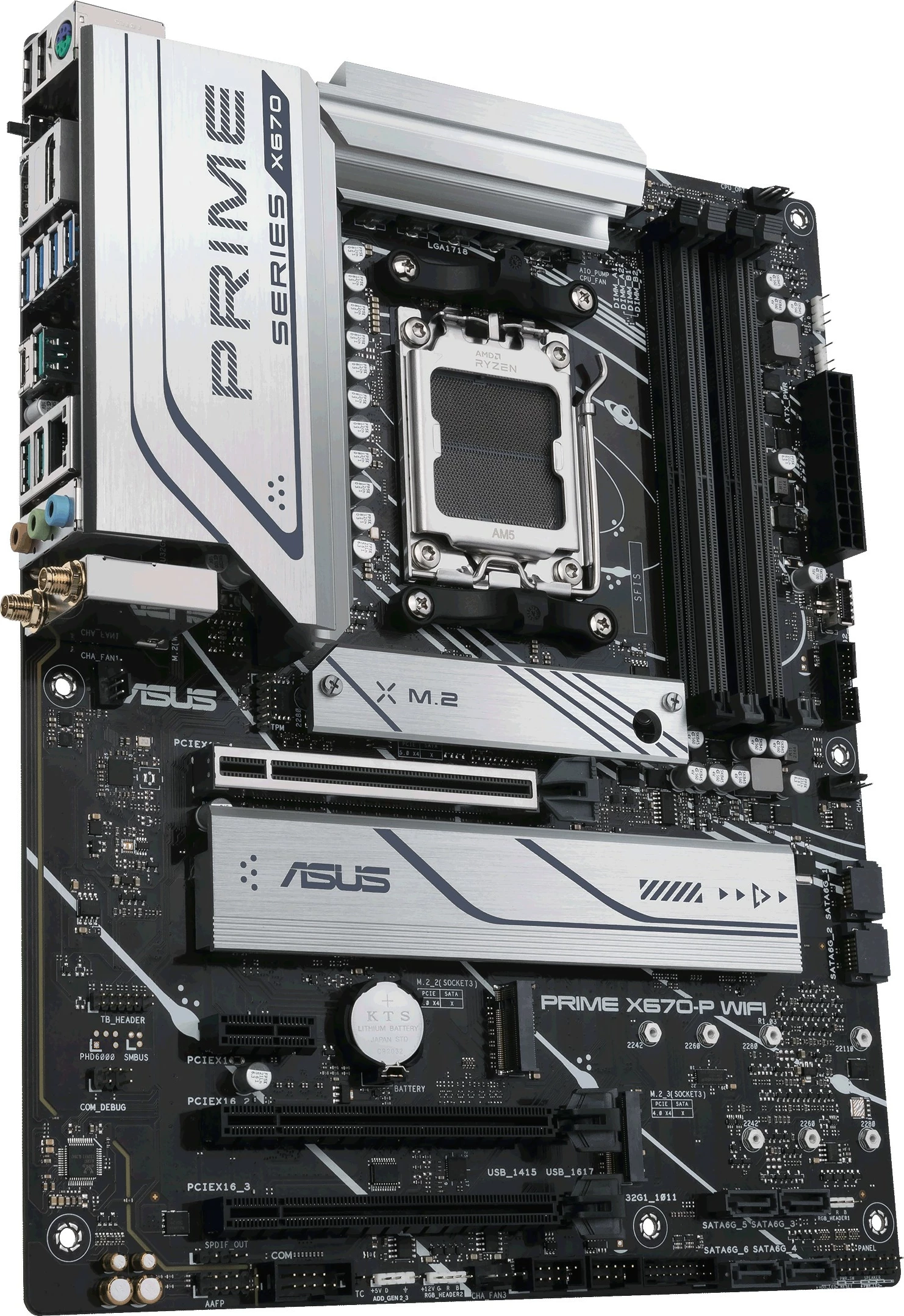 Pllakë amë ASUS PRIME X670-P WIFI, Socket AM5, DDR5-SDRAM, 128 GB, Dual-channel