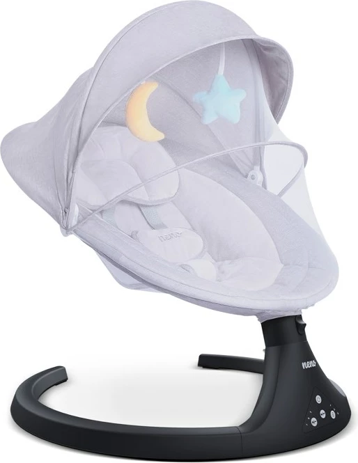 Lëkundëse elektronike neno Aurora për fëmijë, gri