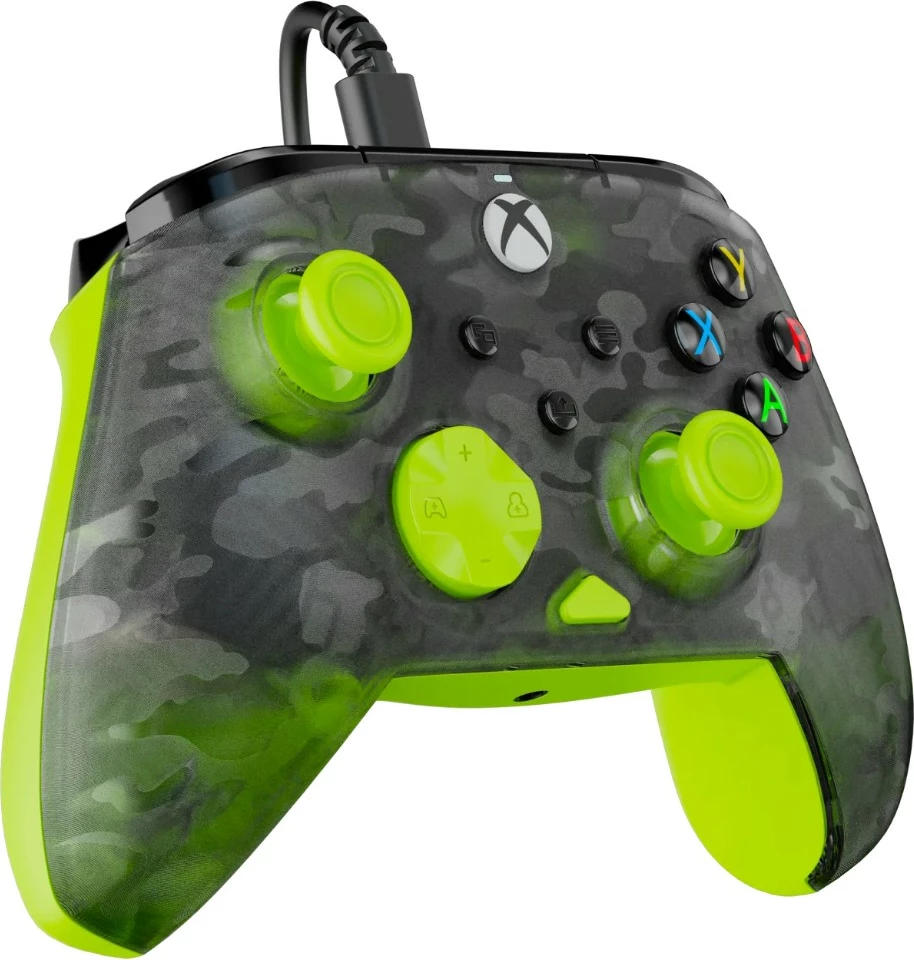 Kontroller me kabllo Turtle Beach Rematch Core për Xbox/PC, Camo zi/verdhe