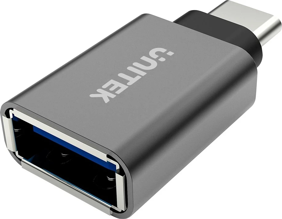 Adaptues Kablli UNITEK Y-A025CGY, USB Type-C në USB Type-A, Metalik