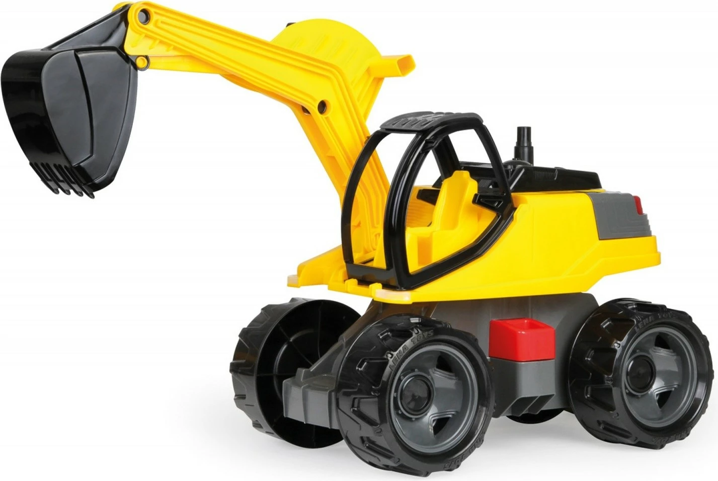 Ekskavator lodër Lena Giga Trucks, plastikë, 67 cm, verdhë