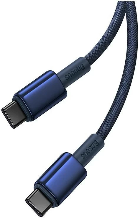 Kabëll Baseus Tungsten Gold USB-C/USB-C, 100W, 2m, ngjyrë blu