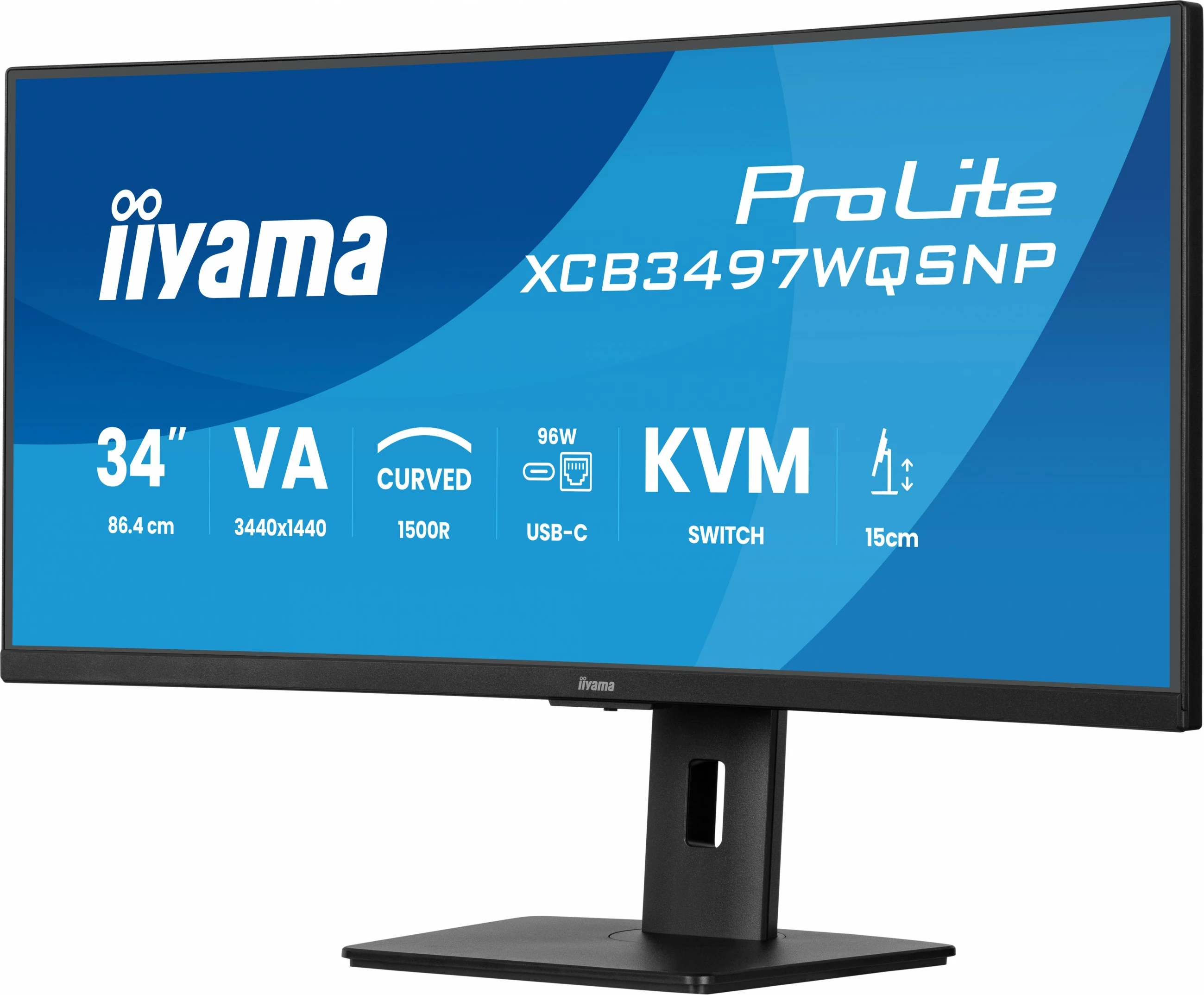 Monitor iiyama ProLite XCB3497WQSNP-B1, 34", UWQHD, LED, i zi