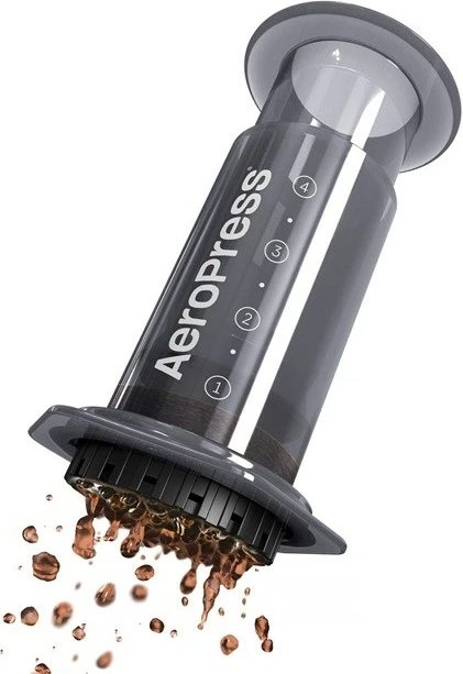 Aparat kafeje manual AeroPress 85R11, teknopolimer, i zi