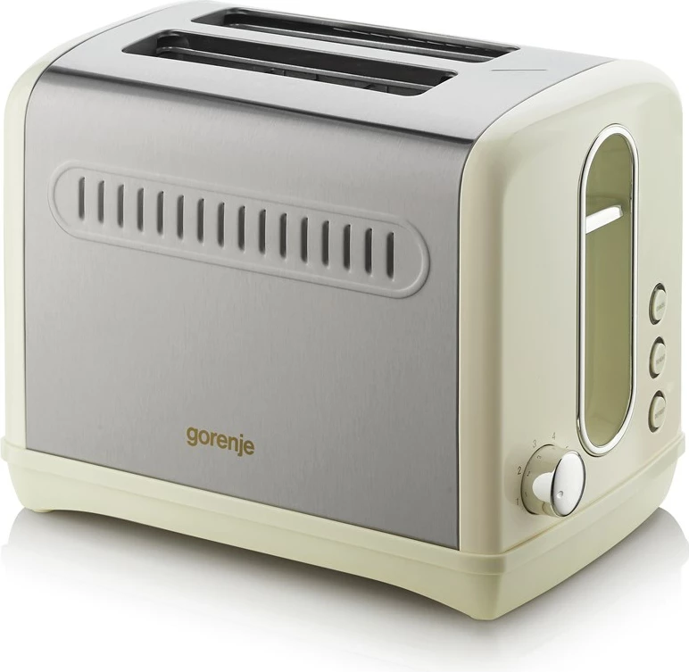 Tostues Gorenje T1100CLI, 2 feta, 1100 W, champagne