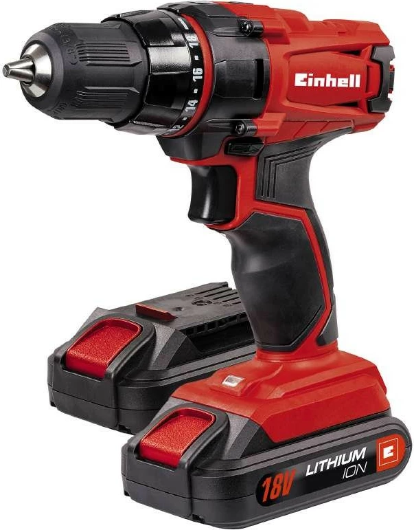 Shpuese/pistole Einhell TC-CD 18-2 Li, 18V, 2 bateri, Li-Ion, e zezë/e kuqe