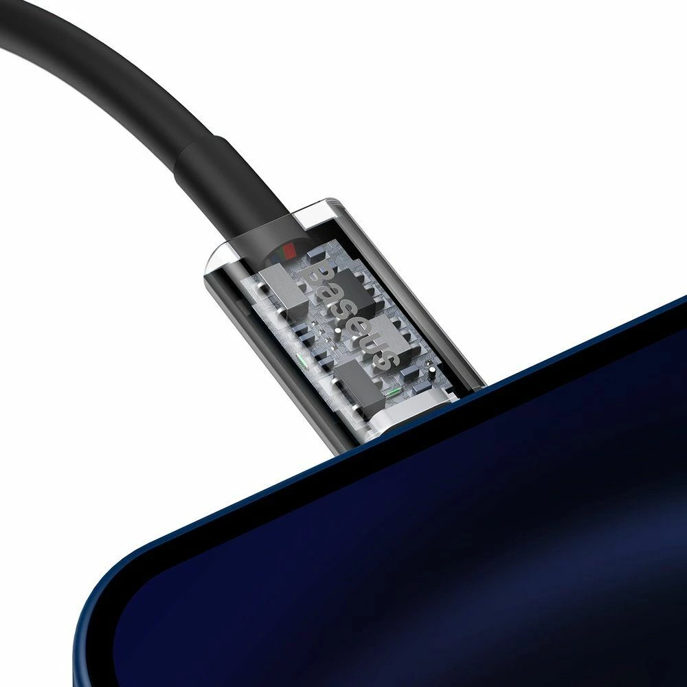 Kabllo USB-C - Lightning Baseus Superior BSU2666BLK, 1 m, PD 20 W, 480 Mbps, e zezë, 1 copë