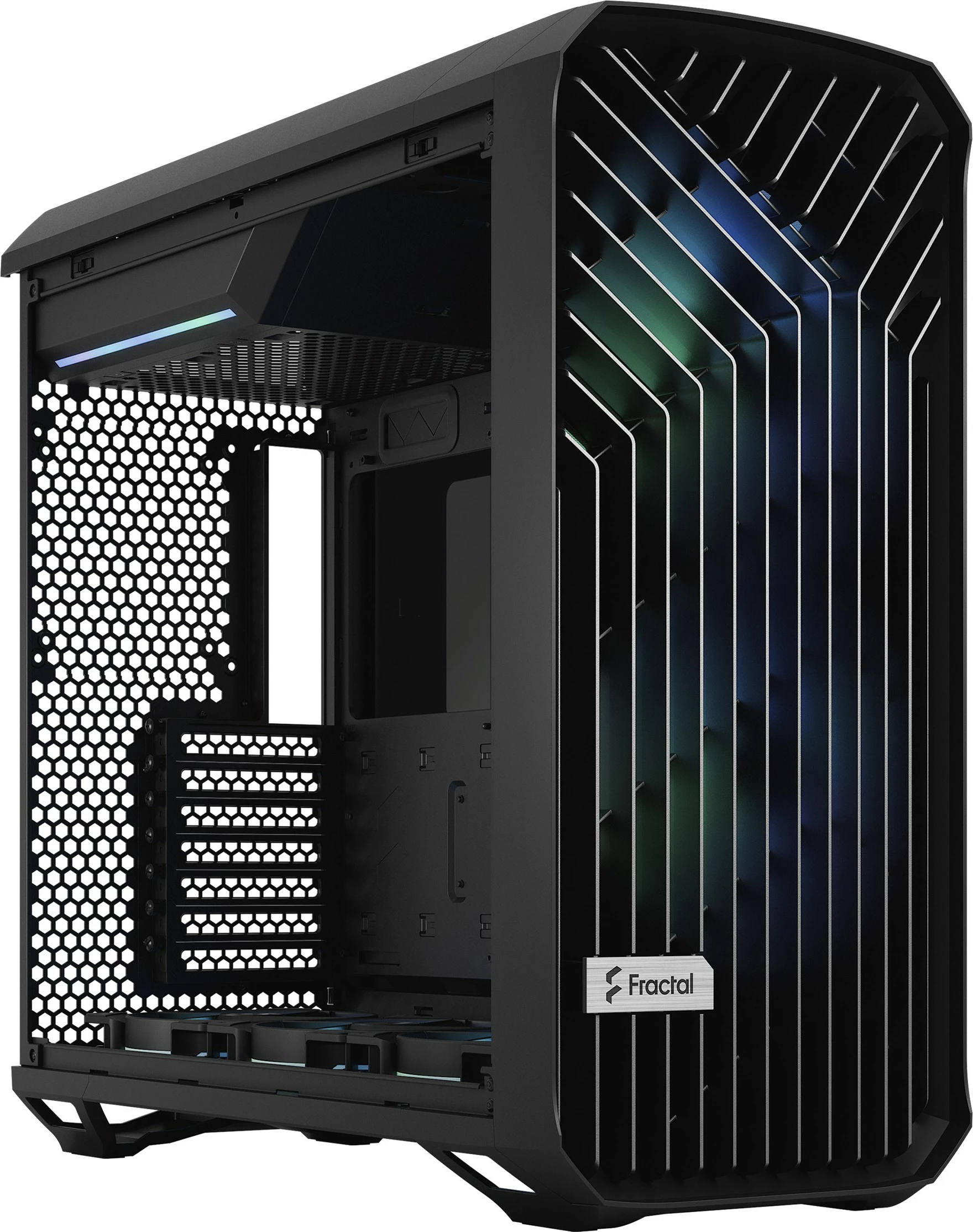 Kasë Fractal Design Torrent, Tower, PC, ATX, EATX, ITX, micro ATX, SSI CEB, Tempered glass, Gaming, e zezë