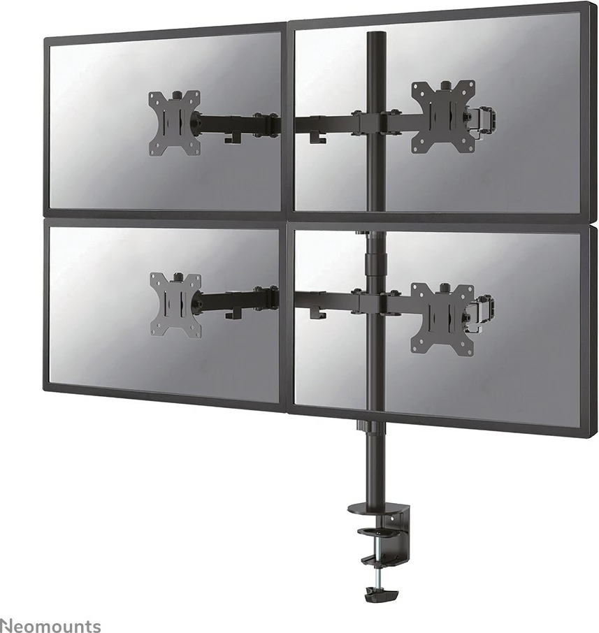 Krah monitori Neomounts FPMA-D550D4BLACK, Clamp/Bolt-through, 6 kg, 33 cm (13"), 81.3 cm (32"), 100 x 100 mm, e zezë