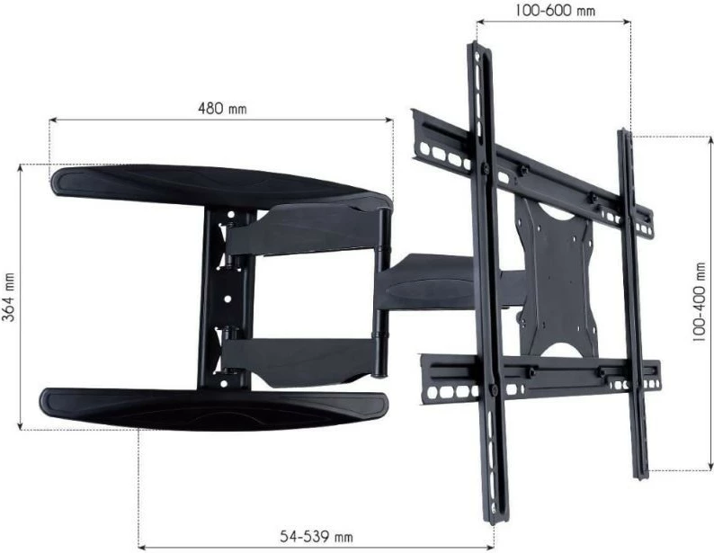 Mbajtës muri për TV Techly 308879, 40-65 inç, i zi