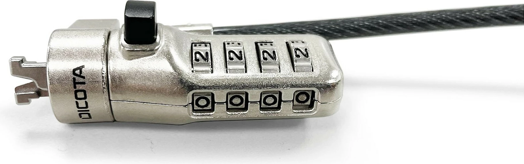 Kabllo sigurie DICOTA D31933, kombinim 4-shifror, 2m, Kensington, zink, antracit
