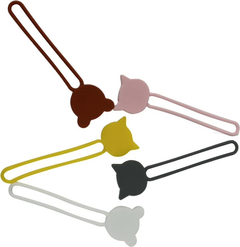 Mbështjellës kabllosh Hurtel prej silikoni, i bardhë