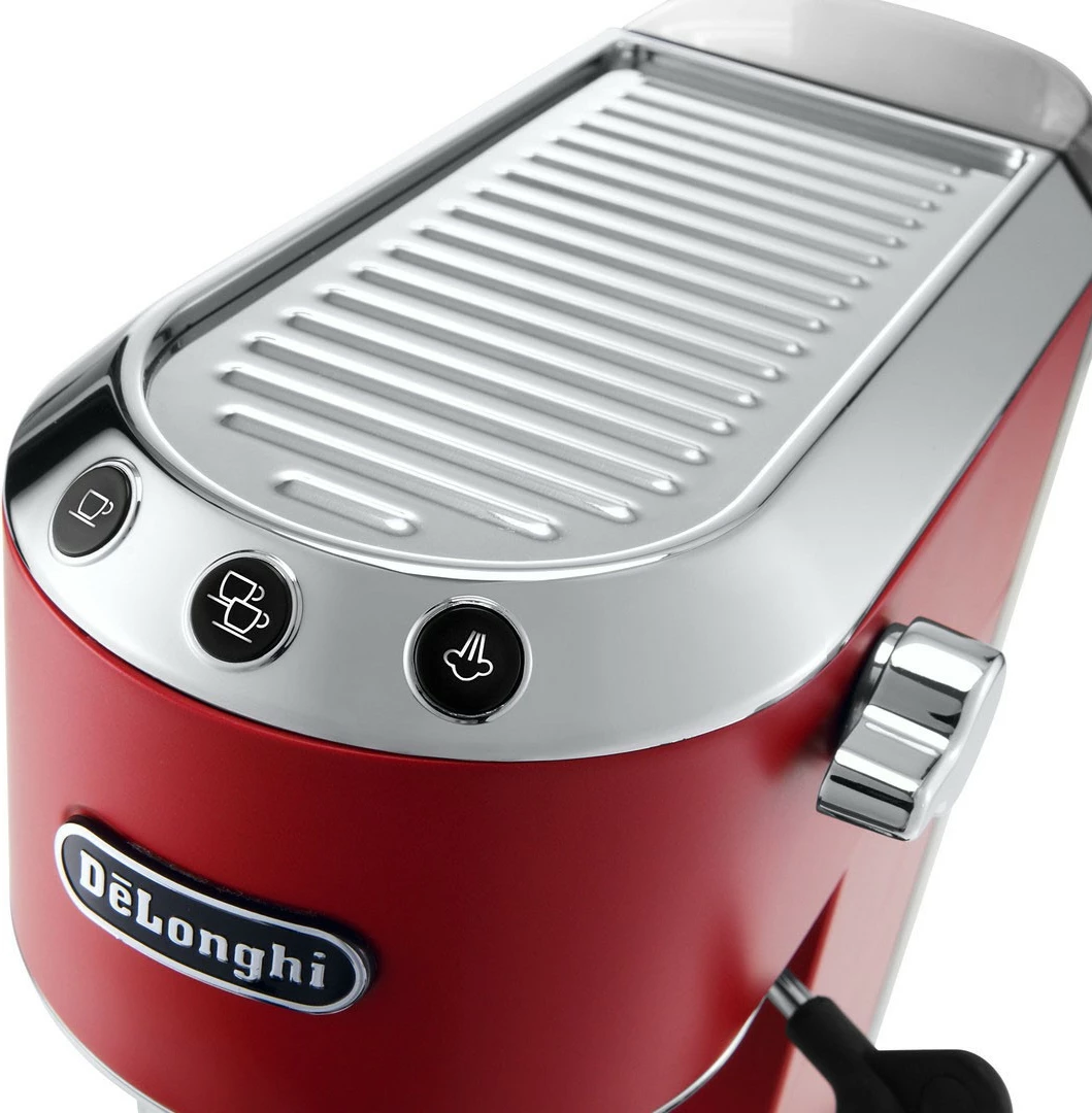 Aparat kafeje DeLonghi Dedica EC685.R, gjysmë automatik, ngjyrë e kuqe
