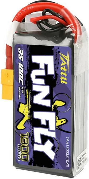 Bateri Tattu Funfly 1300mAh 11,1V 100C për dronë garues