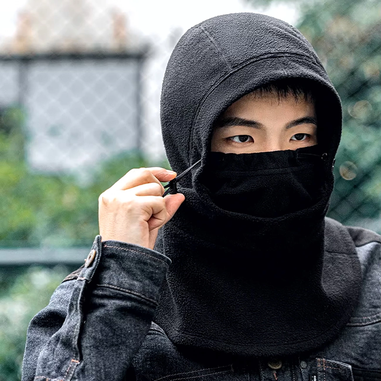 Balaklavë sportive Rockbros YPP034, polar, e zezë