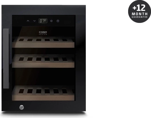 Frigorifer vere CASO WineExclusive 12, 12 shishe, 5–20°C, kompresor, e zezë