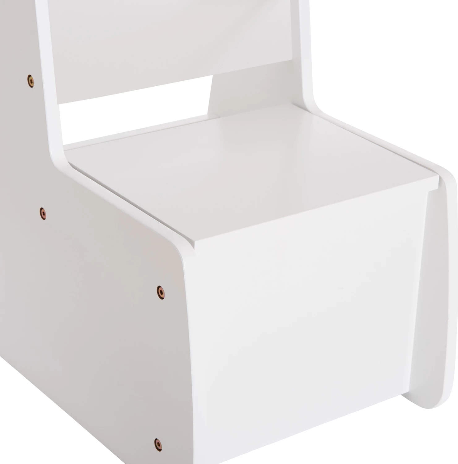 Karrige fëmijësh me hapësirë për ruajtje, model Ricki, dru i bardhë, FH18343.03, 33x43x47cm