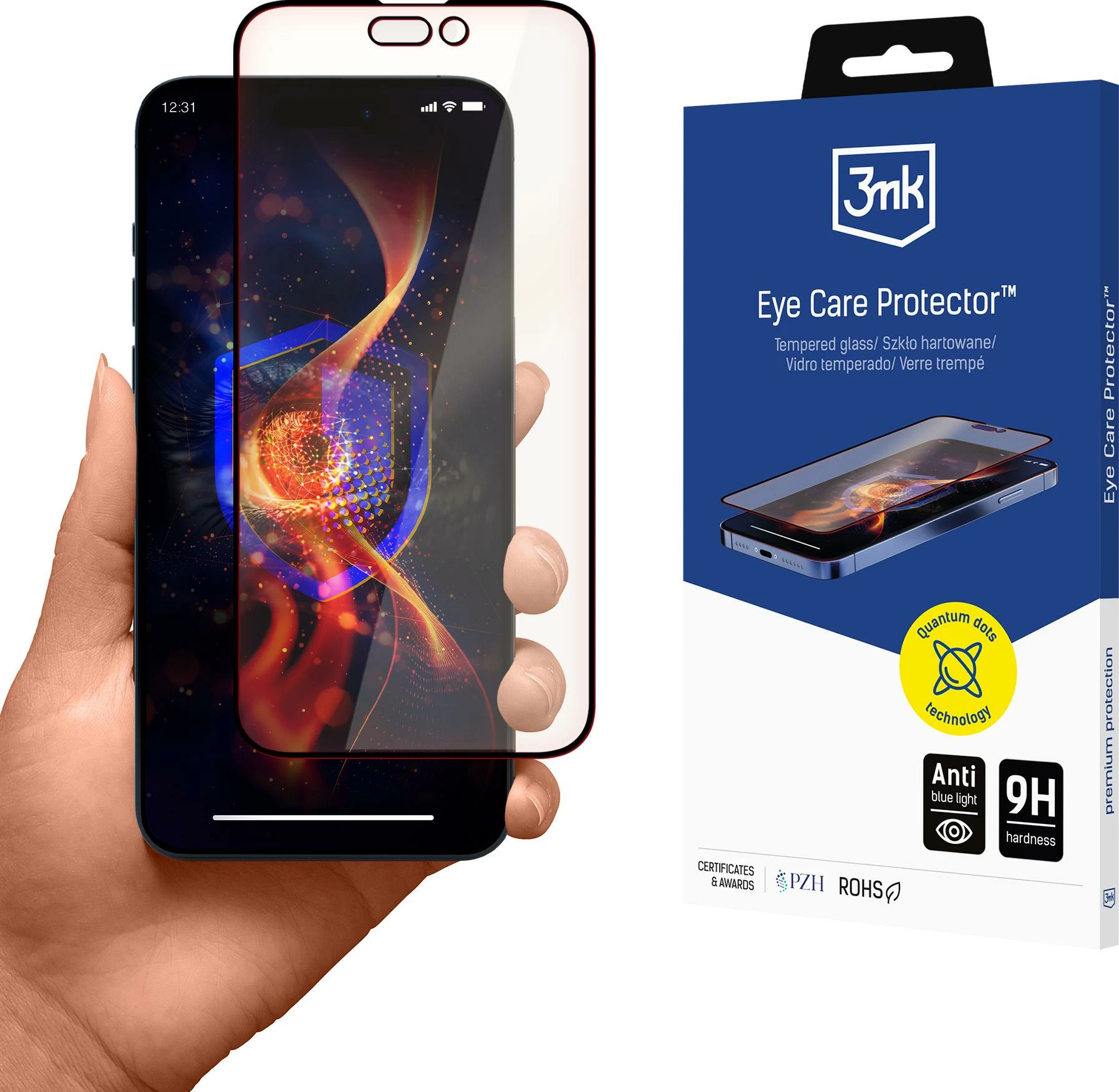 Xham i temperuar 3mk Eye Care Protector për iPhone 14 Pro