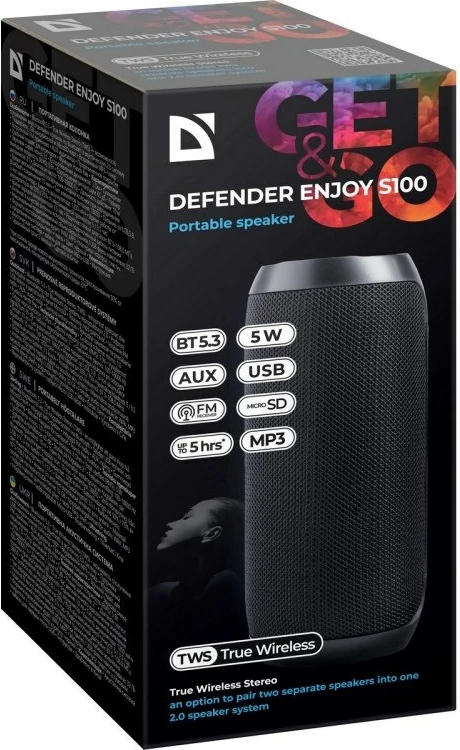 Altoparlant portativ Defender S100, Bluetooth 5.3, 5W, i zi
