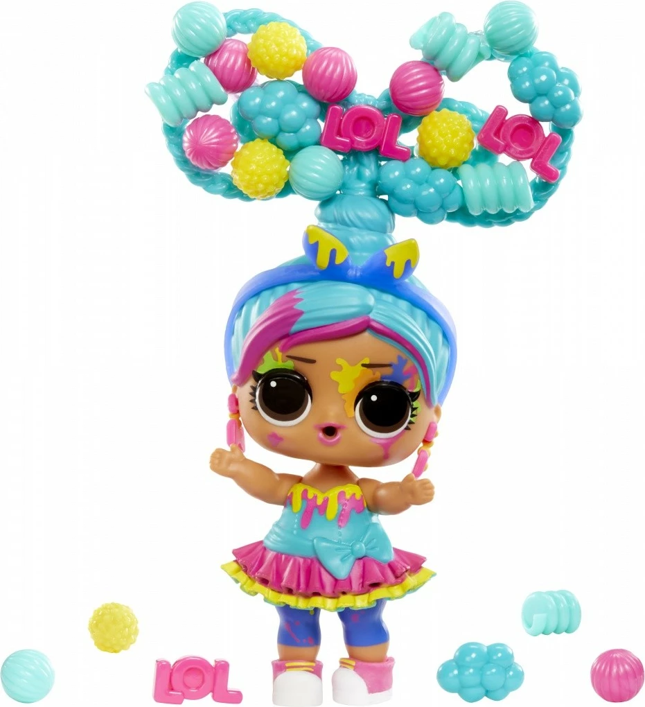 Set rruaza flokësh L.O.L. Surprise Hair Beads Tots, 64+ copë, për vajza