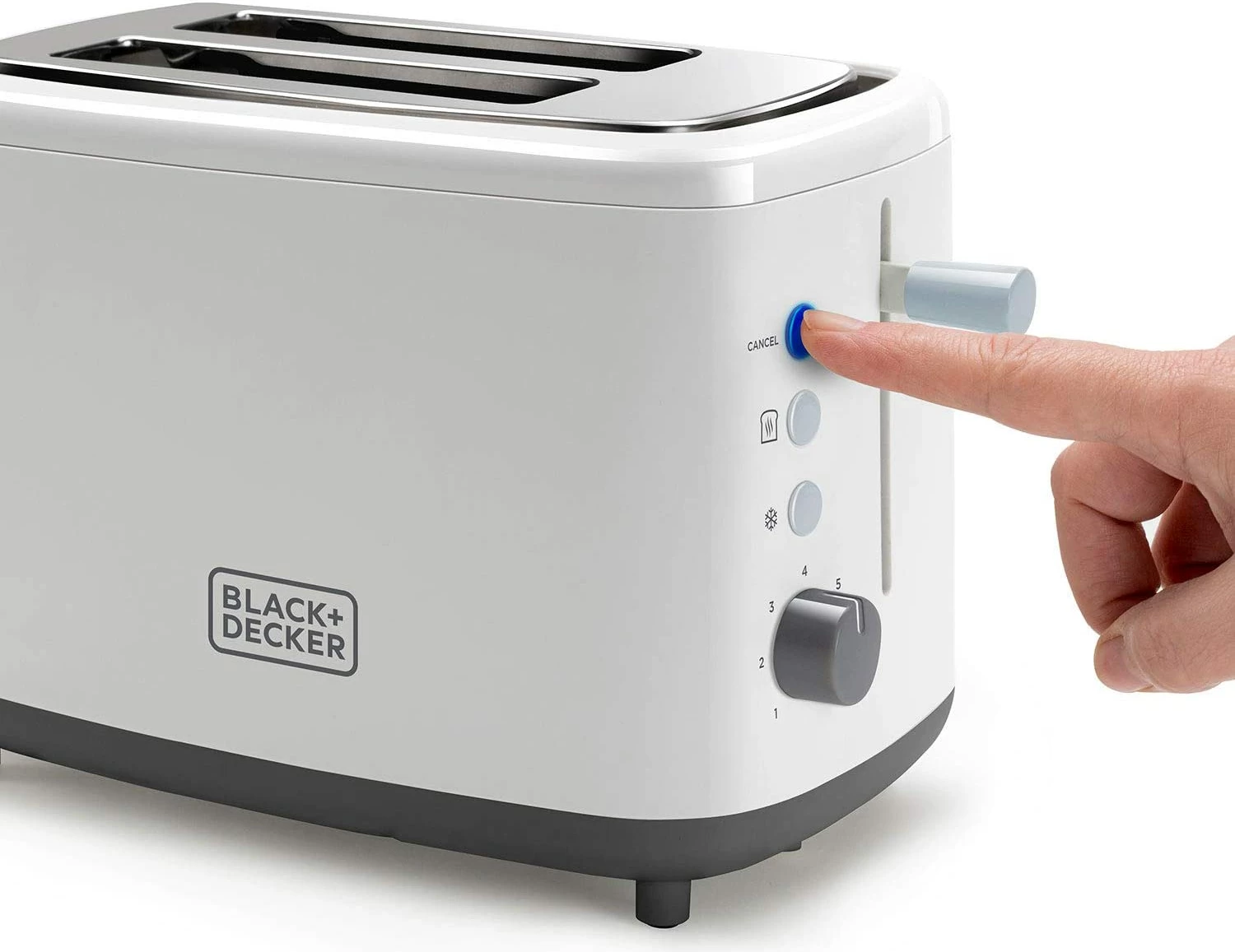 Toaster Black&Decker BXTOA820E 820W, 2 slote të gjera 13 cm, 7 nivele pjekjeje, i zi