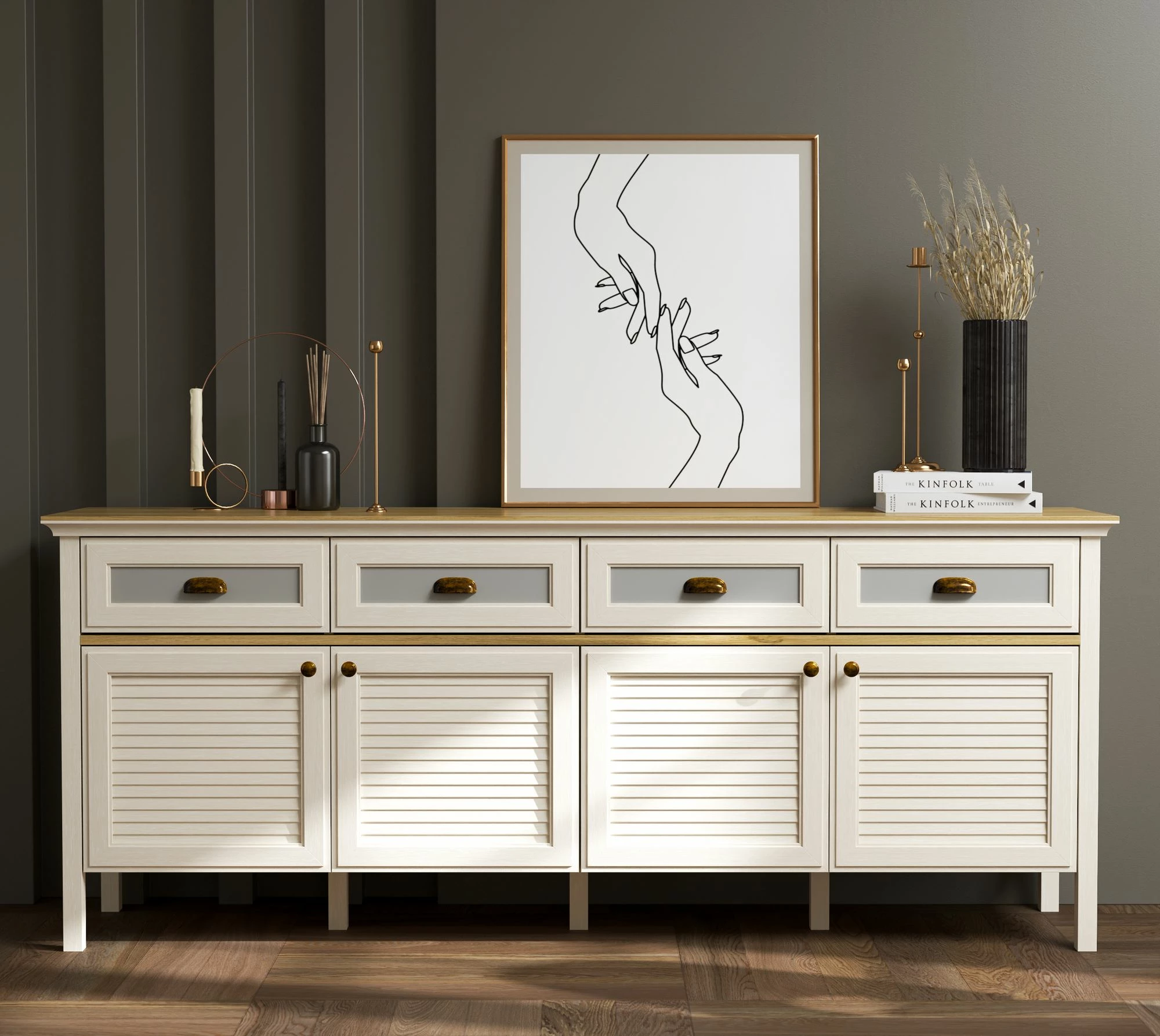 Konsol Skye Decor, FRN-21009, krem, lis, gri