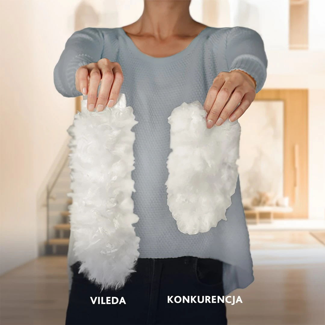 Set lopatë pluhuri Vileda Flex&Catch me dorezë të shkurtër dhe 2 mbushje rezervë, Bardhë