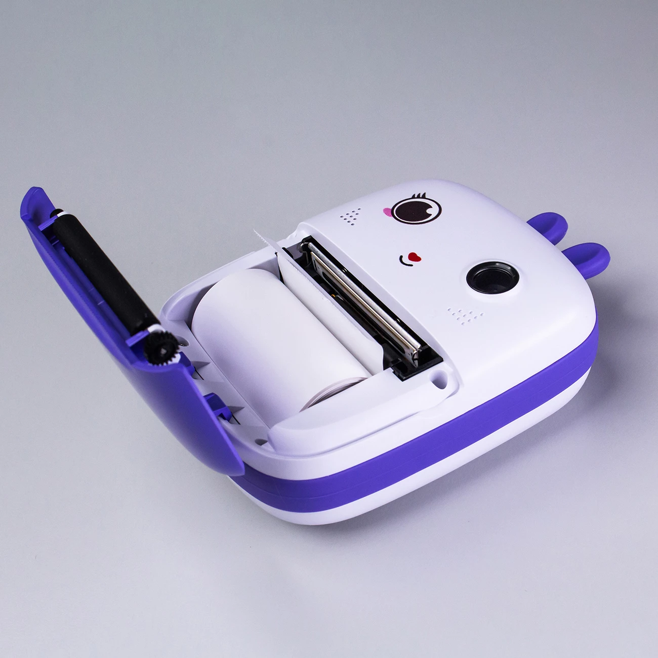 Printer termik mini për fëmijë Hurtel HURC10F me kamerë dhe video, 1800mAh, 32GB, Violet