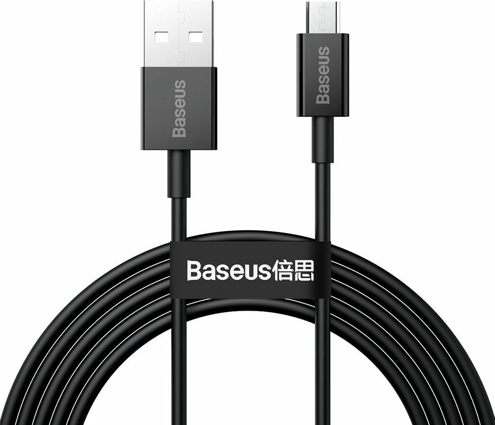 Kabl USB Baseus Superior BSU2823BLK, USB-A në microUSB, 2 m, 2A, USB 2.0, e zezë