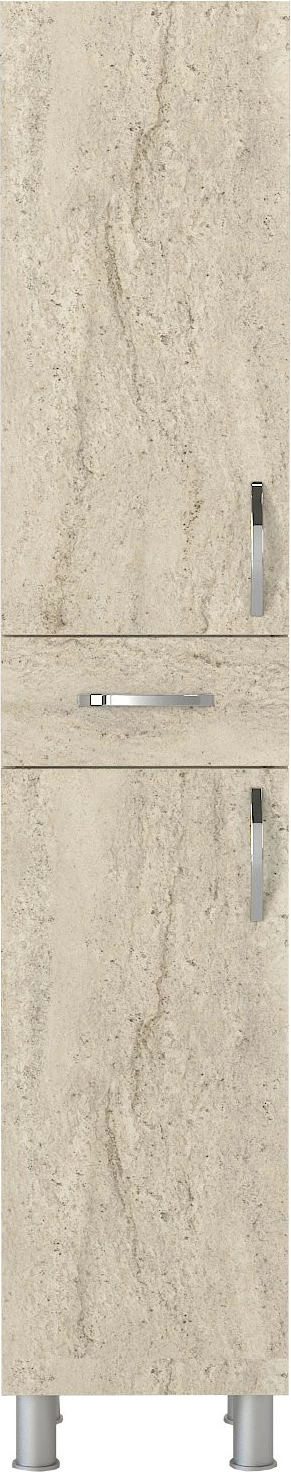 Dollap banjoje Selin, 2 dyer, 1 sirtar, ngjyrë travertin