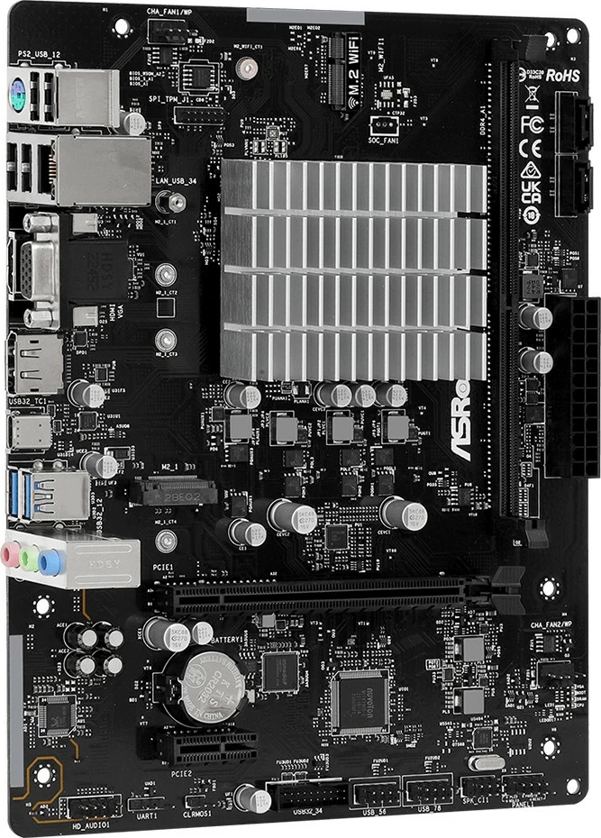 Pllakë amë ASRock N100M, Intel CPU onboard, micro ATX, e zezë