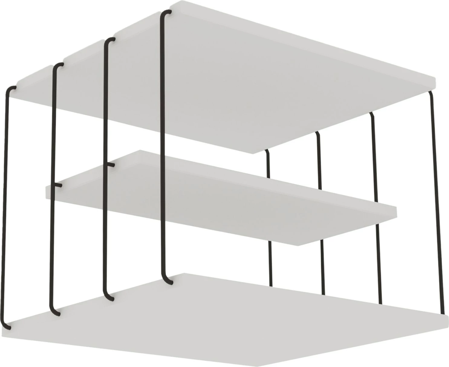 Tavolinë anësore Hanah Home, Lifon, e bardhë, 2 nivele