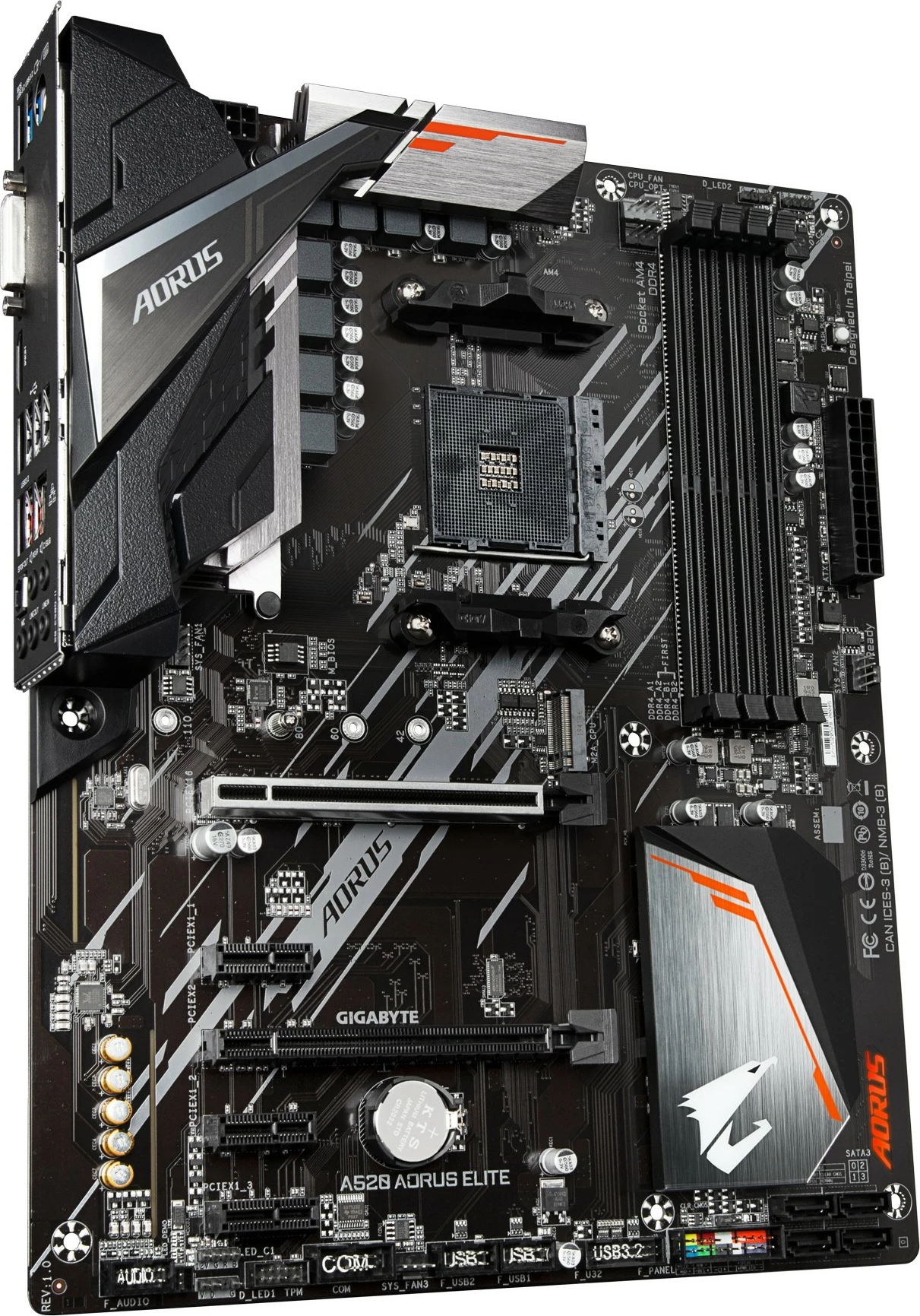 Pllakë amë Gigabyte A520 AORUS ELITE, Socket AM4, DDR4-SDRAM, 128 GB