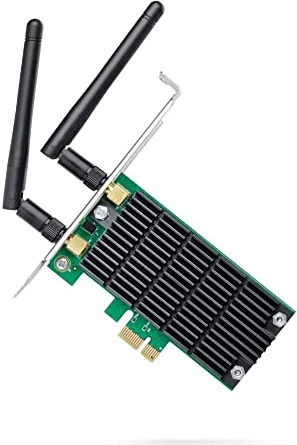 Kartë rrjeti Wi‑Fi PCIe, TP-Link Archer T4E, AC1200 dual‑band, 2 antenna, e zezë
