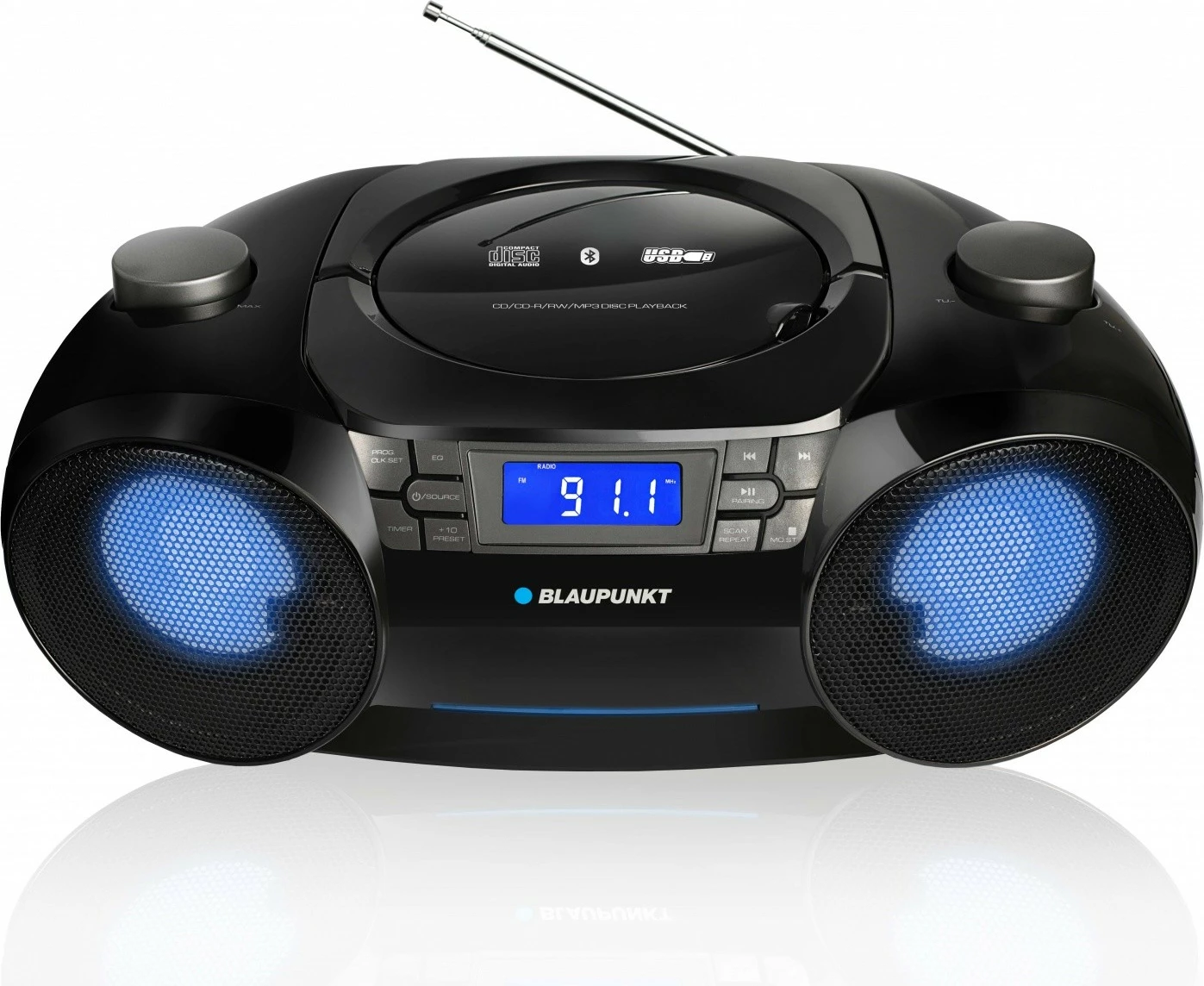 Boombox Blaupunkt BB31LED, CD/MP3/FM/Bluetooth/USB, i zi