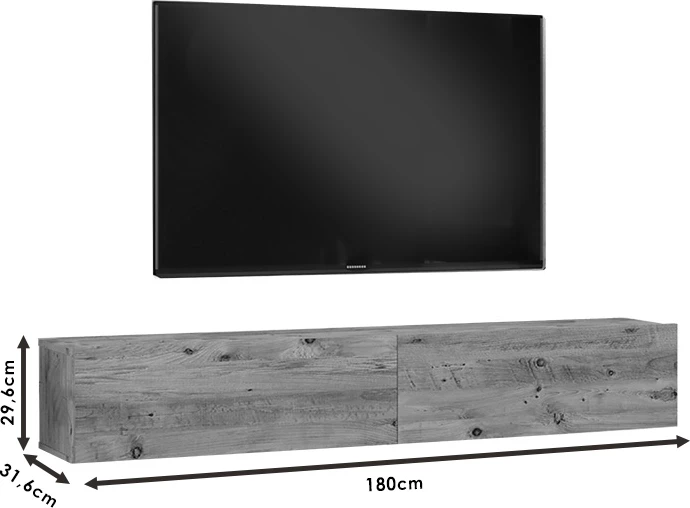 Njësi muri për TV, ngjyrë sonoma, 180x31.6x29.6 cm